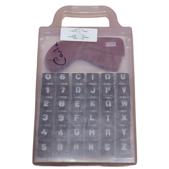 Marvy Uchida Cassette Craft Punch 36 Pc ABC 123 Letters Numbers CCP Set37 Case - Picture 5 of 6